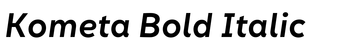 Kometa Bold Italic